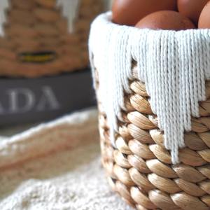 Cesta organizadora de jacinto de agua tejida a mano, cesta de almacenamiento hecha a mano, venta al por mayor, ecológica, hecha en Vietnam - Product Image 4