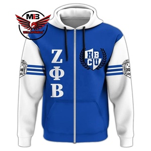 Sudadera con Capucha de Forro Polar Personalizada para Mujer, Diseño 2023, Zeta Phi Beta Sorority HBCU, Ropa Urbana de Primavera, Poliéster/Algodón, Antiarrugas, Transpirable - Product Image 1