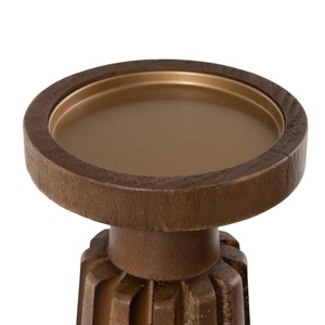 Magnifique ensemble de 2 bougeoirs en bois, fabrication artisanale haut de gamme, pour la maison, la table, les mariages, les fêtes, Noël, à prix avantageux - Product Image 5