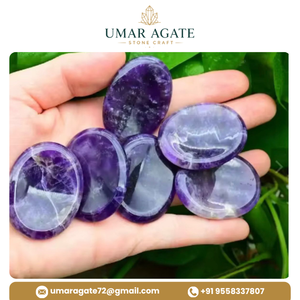 Piedra de Amatista Natural Pulida para el Pulgar, Cristal de Bolsillo, Gema para Meditación, Regalo - Product Image 4
