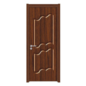 Porte de chambre en bois MDF avec placage PVC, design minimaliste, résistante à l'humidité et à la chaleur, avec cadre et accessoires - Product Image 5