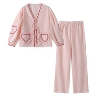 Fabricant vietnamien – Ensemble pantalon et haut à manches longues en mélange de coton pour femme – Vêtements printemps-été – Service de production complet OEM/ODM en gros