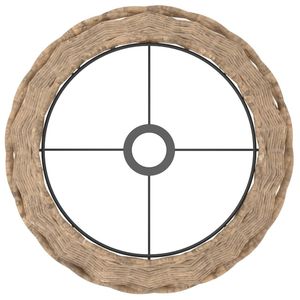 Pantalla de lámpara de mimbre marrón con incrustaciones decorativas de hierro de 15.0 x 9.1 pulgadas para cubiertas y pantallas de lámparas - Product Image 5