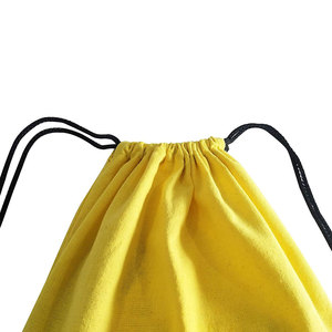 Unisex Zipper Gym <b>Backpack</b> Yellow Solid Color Non-Woven Fabric Casual Style Lightweight Waterproof 30-40L Adjustable <b>Strap</b> - Product Image 3