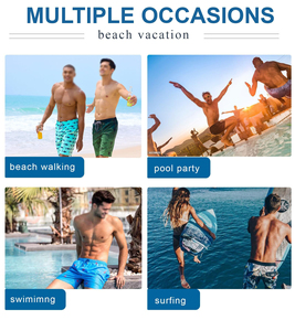 Shorts de plage décontractés pour hommes, sur mesure, avec taille élastique et cordon de serrage, couleur unie, séchage rapide - Product Image 6