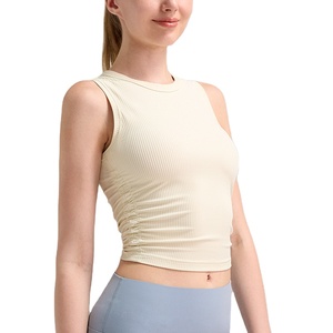Top Deportivo Corto para Mujer con Logotipo Frontal, Tejido en Poliéster/Spandex, Transpirable, de Secado Rápido, para Fitness y Yoga - Product Image 3