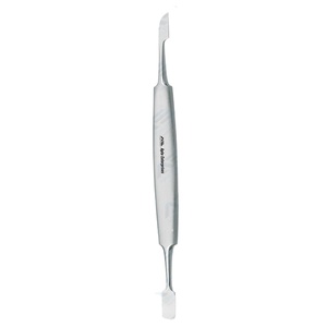Acier inoxydable Russe Haut de Gamme Logo Personnalisé Argent Angle Carré Plat Cuticule Poussoir Instruments de Beauté Produit de Soins de Beauté - Product Image 1