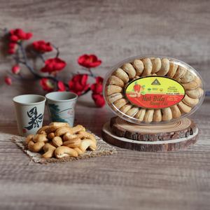 Noix de cajou grillées décortiquées de qualité supérieure du Vietnam, grade W180, 163g, boîte cadeau ovale - Échantillon gratuit, approvisionnement direct d'usine - Product Image 6