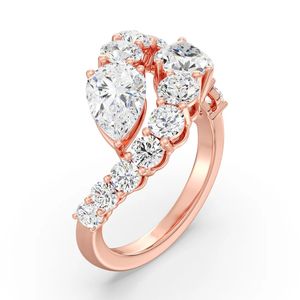 แหวนรูปทรงลูกแพร์และวงกลมแบบบายพาส - Product Image 4