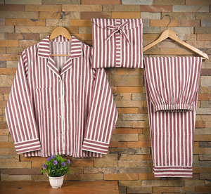 Nouvel Arrivage Ensemble de Pyjama Long en Coton Imprimé Floral Façonné à la Main Écologique et Séchage Rapide pour Femme – Tenue de Nuit Confortable pour l'Été - Product Image 3