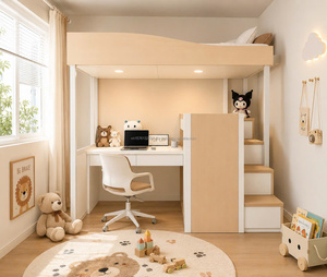เตียงสองชั้นสำหรับเด็ก Gon Minimalist พร้อมราวกั้นด้านข้าง ปรับความสูงได้ ขนาดเต็ม 120x200 ซม. - Product Image 6