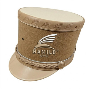 Sombrero shako clásico de lana que ofrece una estructura cómoda y un diseño histórico atractivo para músicos. Sombreros shako en venta. - Product Image 6