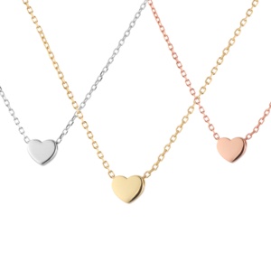 Joyería de plata 925 plata esterlina corazón colgante collar mujer chapado en oro plata joyería collar mujeres niños joyería - Product Image 1
