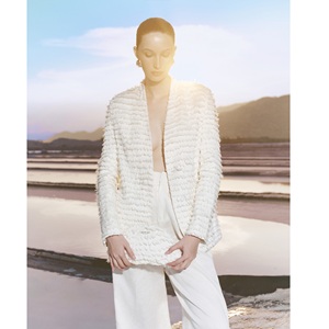 High Quality Women <b>Blazer</b> <b>Set</b> SOLVIRE TEXTURE <b>BLAZER</b> ODM Premium Linen Handcrafted Frayed Women Office <b>Blazer</b> From Vietnam - Product Image 3