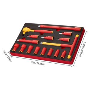 Ensemble de clés isolées de 16 pièces pour réparation électrique 1000V - Product Image 4