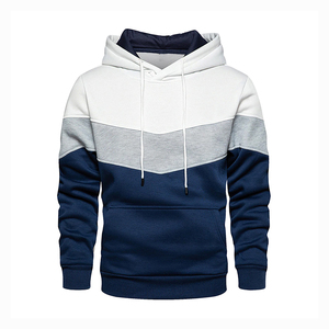 Sweat-shirts à capuche multi-panneaux personnalisables pour hommes, coupe classique, chauds pour l'automne et l'hiver, pour l'entraînement et le fitness - Product Image 1