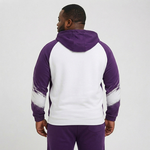 Wholesale Men's Full Zip Hoodie Custom Printed Men Hooded <b>Jacket</b> Printed French Terry Zip-up Hood Men Breathable Zipper Hoodies - Product Image 2