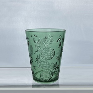 Embossed Pineapple Design Unbreakable <b>Plastic</b> Acrylic Water Tumbler for Party Use - Product Image 2