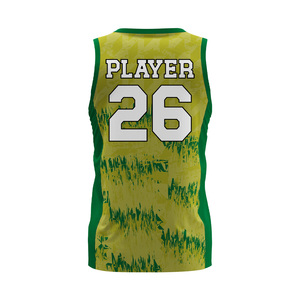 Maillot de basket-ball pour homme LUUK, personnalisé avec logo imprimé sur le devant, respirant, anti-humidité, en mesh, grande taille, sans manches, col en V - Product Image 3