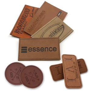 Patch en cuir vintage 3D gaufré isolant thermiquement à coudre pour textiles de maison personnalisés - Product Image 3