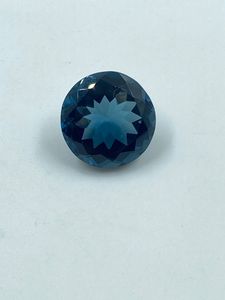 Topacio Azul Oscuro Natural de Alta Calidad, Gema Suelta de 10.09 Quilates y 13.30 mm, Corte Personalizado para Joyería - Product Image 5
