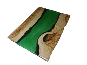 Planche à découper époxy en résine de bois d'olivier fait à la main de qualité supérieure taille personnalisée, bloc à découper de cuisine en bois naturel coloré au meilleur prix - Product Image 5