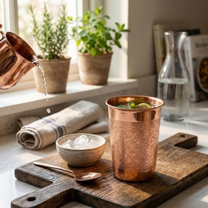 hammered copper <b>wine</b> glass engraved copper <b>wine</b> glass embossed copper glass designer copper <b>goblet</b> - Product Image 5