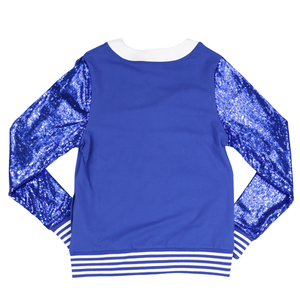 Cardigan à manches à sequins Zeta Phi Beta bleu roi pour femme, pull à lettres grecques, vêtement de sororité boutonné, vêtement d'extérieur en tricot tendance - Product Image 2