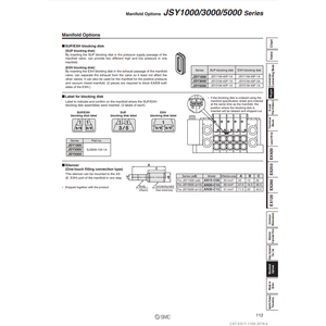 Pièces pneumatiques d'étiquette de disque de blocage de SJ3000-155-1A pneumatique SMC - Product Image 1