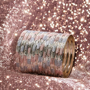 ขายส่งกำไลทองเหลืองชุบ3โทน, กำไล3โทน, เครื่องประดับ3โทน, กำไลข้อมือแฟชั่น, กำไลข้อมือสามสีทอง - Product Image 4