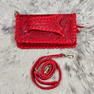 Nouveauté 2026 : Sacs à bandoulière en cuir véritable Venus pour femmes, décorés de lettres florales et d'ornements faits à la main - Product Image 1