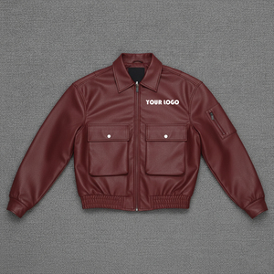 Chaqueta de Béisbol Varsity Impermeable para Hombre, con Cuello Alto de Lona, Logotipo Bordado Personalizado en la Parte Delantera, Mangas de Poliéster/Algodón - Product Image 3