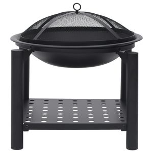 21.3\"x21.3\"x21.7\" Steel <b>Fire</b> Pit with <b>Poker</b> for Outdoor Gathering - Product Image 4