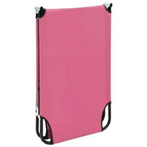 Tumbona Plegable Grande de Acero con Recubrimiento en Polvo Rosa - Product Image 6
