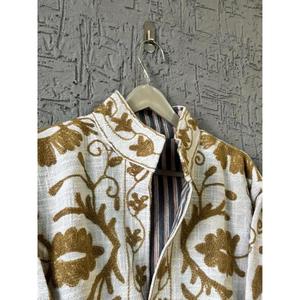 Wholesale Price Elegant Floral Embroidered Unisex Suzani <b>Jacket</b> Stand Collar Full Sleeve <b>Velvet</b> Winter Style Raw Eco-Friendly - Product Image 3