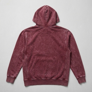 Vente en gros de sweats à capuche unisexes en coton 100% 350g, poids lourd, effet délavé, sweats à capuche pour hommes - Product Image 4