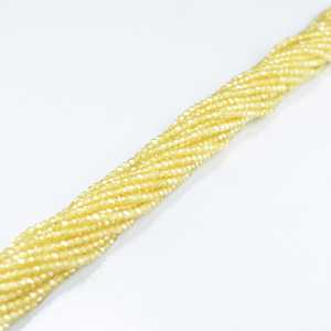 Cuentas redondas microfacetadas de circonita amarilla AAA de 2,5 mm, cuentas sueltas de circonita amarilla para la fabricación de joyas, pulseras y collares DIY - Product Image 2