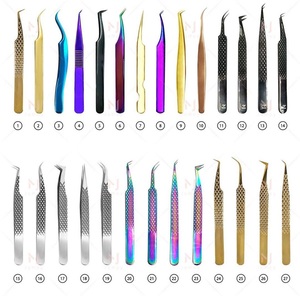 Vired Impex Professional Stainless Steel Smooth Tip Custom Logo <b>Cluster</b> <b>Lash</b> Tweezers High Quality Durable Precision 10mm Model - Product Image 1