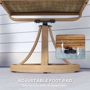 Set di 2 Sedie Girevoli da Giardino, Comoda Panchina e Sedia per Esterni - Product Image 6