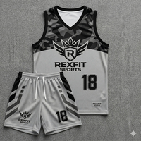 REXFIT SPORTS Conjunto Deportivo de Baloncesto Personalizado para Adultos, Ligero, Transpirable, 100% Poliéster, Uniforme de Secado Rápido, Proveedor