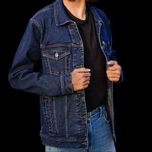 Veste en jean vintage personnalisée pour homme, respirante, séchage rapide, délavée à l'acide, mode hiver streetwear, vente chaude - Product Image 6