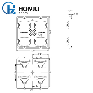 HONJU 157x65度街路灯レンズ5050モジュールレンズ用屋外プラスチックLED光学ライトレンズ - Product Image 5