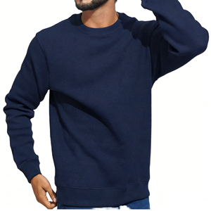 Sweat-shirt de sport uni à coupe classique pour homme, couleur basique, tricoté, décontracté, automne - Product Image 2