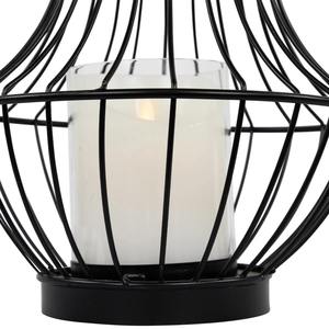 Farol Metálico Negro de Diseño Elegante y Duradero, Ideal para Decoración del Hogar e Iluminación de Patios Exteriores, Hecho en India - Product Image 2