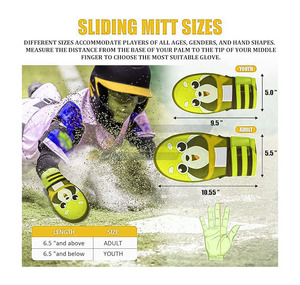 Factory Wholesale <b>Waterproof</b> Lightweight Baseball & Basketball <b>Sliding</b> Mitt Neoprene Stretch Adult and Youth Sizes <b>Sliding</b> Mitts - Product Image 4
