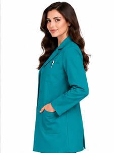 Batas de Laboratorio Blancas Personalizadas al por Mayor, Manga Larga para Médicos y Médicas, Uniforme Médico Transpirable de Polialgodón, Farmacéutico - Product Image 2