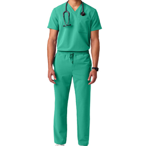 Ensemble de Blouse et Pantalon Médical Sur Mesure de Haute Qualité à Manches Courtes avec Logo Personnalisé pour Hommes – Tenue Médicale Personnalisable en Couleurs et Tailles pour Hôpital - Product Image 1