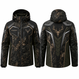 Veste softshell de chasse pour homme, manches longues, imprimé camouflage, imperméable, vêtements d'hiver - Product Image 1