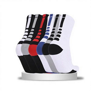 Custom Striped Knitted Nylon/Cotton Knee High Athletic Baseball <b>Socks</b> Breathable Cuff Anti-Bacterial Quick Dry Features Custom - Product Image 1