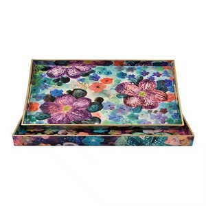 Strong Metal Serving Tray Durable Tray for Food Serving <b>Kitchen</b> Use and Hospitality Service Contemporary Metal Tray Stylish Tray - Product Image 6